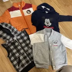 Disney ミッキー 110cm 男の子セット アウター パーカー ベスト