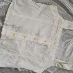 お値下げ　150サイズ　綿タンクトップ　アイボリー　短め、レースおしゃれ