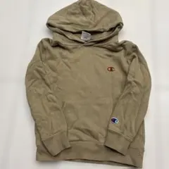 Champion ベージュ フード付きパーカー 120