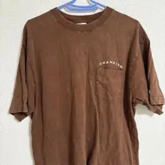 Champion T1011 ポケットTシャツ ブラウン L