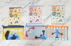 スシロー パペットスンスン ポーチ&シールセット コンプリート