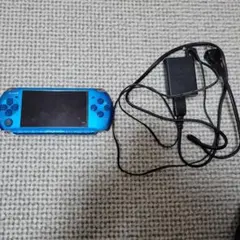 ジャンク品 SONY PSP-3000 青色 本体 + ACアダプター