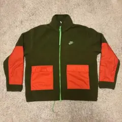 Nike フリースジャケット オリーブグリーン/オレンジ