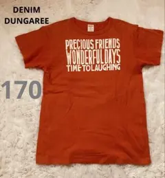 【DENIM DUNGAREE】ビンテージ天竺 Tシャツ 170cm オレンジ