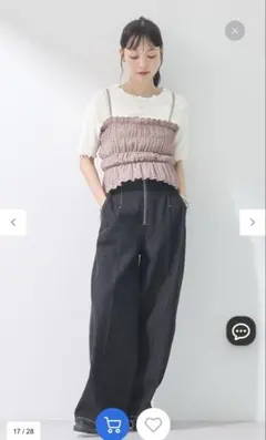 earth music& シャーリングスパンコールビスチェ　キャミ　新品