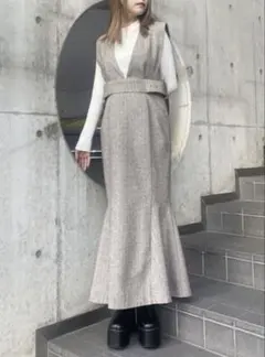 MURUA(ムルーア) サイドタックマーメイドジャンパースカート