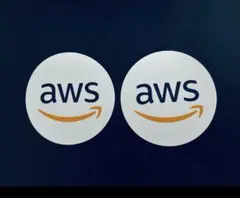 2枚 Amazon AWS ステッカー 白
