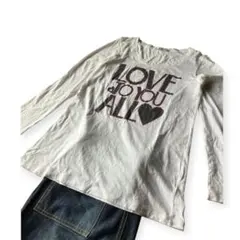 大人可愛い　キュート　ロゴTシャツ　長袖　サイズ38 春夏