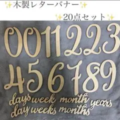 木製レターバナー　20点セット