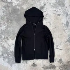 OLD UNIQLO double zip-up hoodie 黒 短丈 y2k