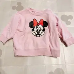 ミニーマウス プリント ピンク トレーナー