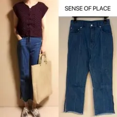 【美品/人気】SENSE OF PLACE .サイドスリットデニムパンツ