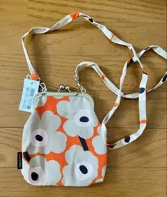 マリメッコ　がま口ポーチポシェット　ウニッコ廃盤色