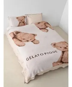 ジェラートピケ ベア　ジャガード　マルチカバー　ブランケット