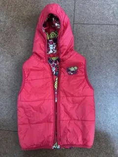 HYSTERIC MINI ヒスミニ　総柄　ダウンベスト　リバーシブル