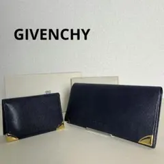 美品】ジバンシー 長財布 フラップウォレット 4Gロゴ ゴールド金具 