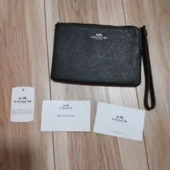 COACH（コーチ）】ポーチ フローラルプリント 花柄 ブラック リスト