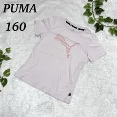 【訳あり】PUMA プーマ 薄いピンク系Tシャツ 160 スポーツ