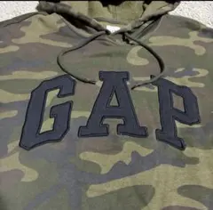 Old GAP カモフラ パーカー y2k 海外 迷彩柄 フード付きパーカー M