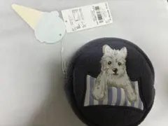新品未使用　ジェラートピケ プレイフルDOGポーチ ネイビーのサムネイル