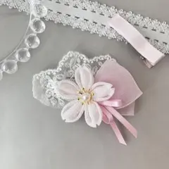 d-34 桜ベビーキッズ用　選べる髪飾り　初宮参り　100日祝い　七五三