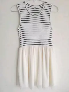 ユニクロ　ニットボーダーワンピース 150 チュールスカート