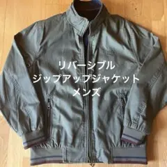 試着のみ✨リバーシブル（オリーブ✖️ネイビー）ナイロン ジャンパー　メンズM
