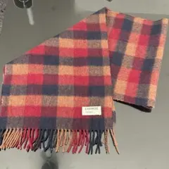 【値下げ中】カシミヤ混 マフラー チェック柄 美品 男女兼用