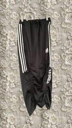 adidas リメイク古着　トラックマーメイドスカート　黒