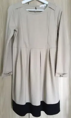 マタニティワンピース ベージュ Ｌ