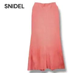 スナイデル リブニットスカート ロング丈 ピンク Fサイズ コットン 日本製