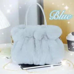 ふわもこ　ミニバッグ　ハンドバッグ　ショルダーバッグ　2way ふわふわ　秋冬