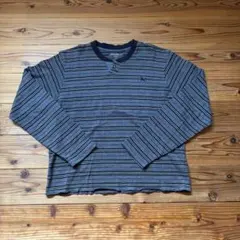 [古着]00s~ エディバウアー　ボーダーロンt ヘンリーネック