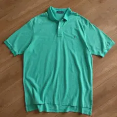 POLO RALPH LAUREN ポロシャツ/半袖/グリーン系/古着/2XLT