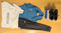 スポーツセット ASICSのスニーカーとPUMAのジャージ Tシャツ2枚セット★