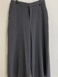 I.T'Sinternational 黒✖️グレー 格子柄 ガウチョパンツ