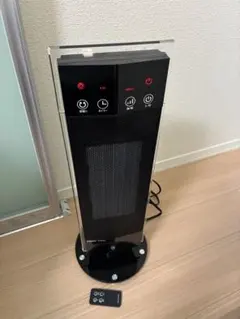 極美品】電気ファンヒーター 超音波加湿機能 PTC1500JR リモコン付き