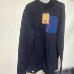 ネイビー 長袖ハーフジップ 3L