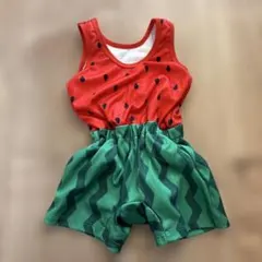 ベビー水着　水着　スイカ柄　80cm スイムウェア