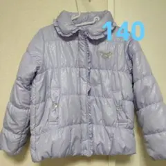 【美品】薄紫色ラメ入りダウンコート