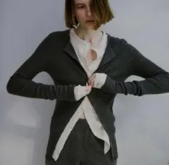 TODAYFUL Silkwool Knit Cardigan チャコールグレー