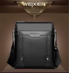 メンズ スモール クロスボディ バッグ、ショルダー バッグ＜ブラック＞（PU）