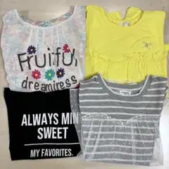 新品未使用含む4着 まとめ売り トップス 半袖 Tシャツ 女の子 130