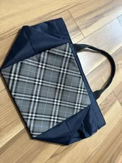【Burberry Blue Label】ノバチェック トートバッグ ネイビー