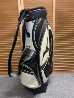 ミズノ ゴルフ キャディバッグ 9.5型 黒×シルバー 阪神ファン向 訳あり