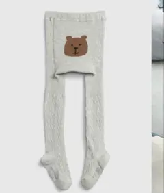 GAP くまさんタイツ　グレー　0〜12m