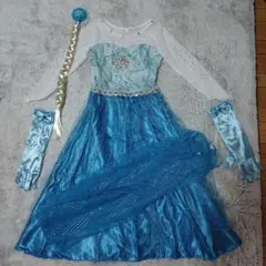 ☆エルサ なりきりドレス コスプレ衣装☆ 120のサムネイル