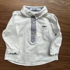 familiar 長袖ポロシャツ 80 ホワイト