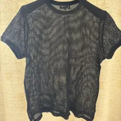 agnis b. メッシュ 半袖Tシャツ 黒サイズ3