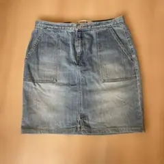 デニムミニスカート フロントボタン付き